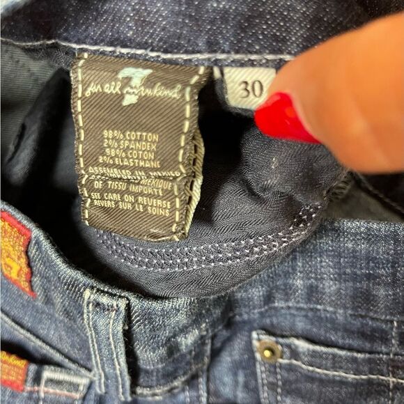 7 for All Mankind | “A” Purple Pocket Stretch Boot Jeans Size 30 - Picture 8 of 8